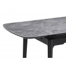 Стол обеденный SIGNAL SENTO серый лак/черный 120-180/80